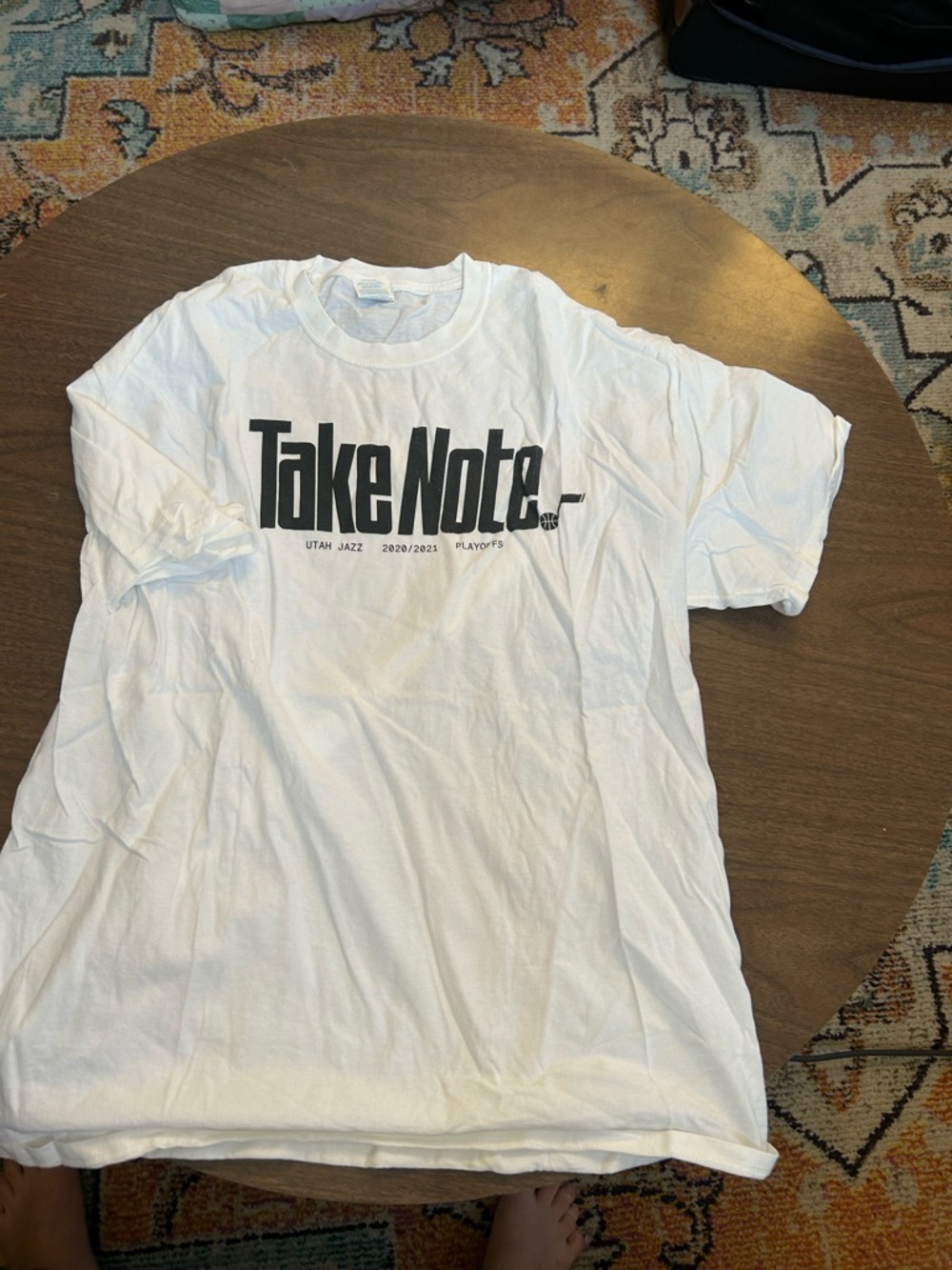 "Take Note" White Graphic T-Shirt